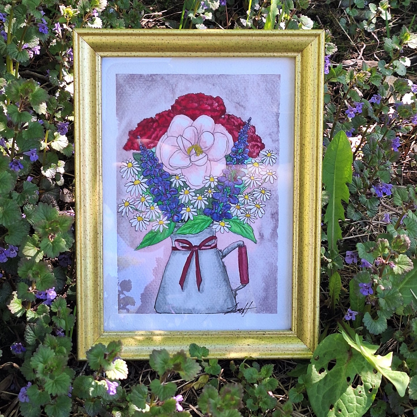 Original - Yearning - Framed Watercolor