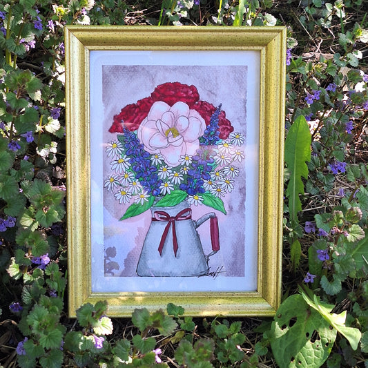 Original - Yearning - Framed Watercolor