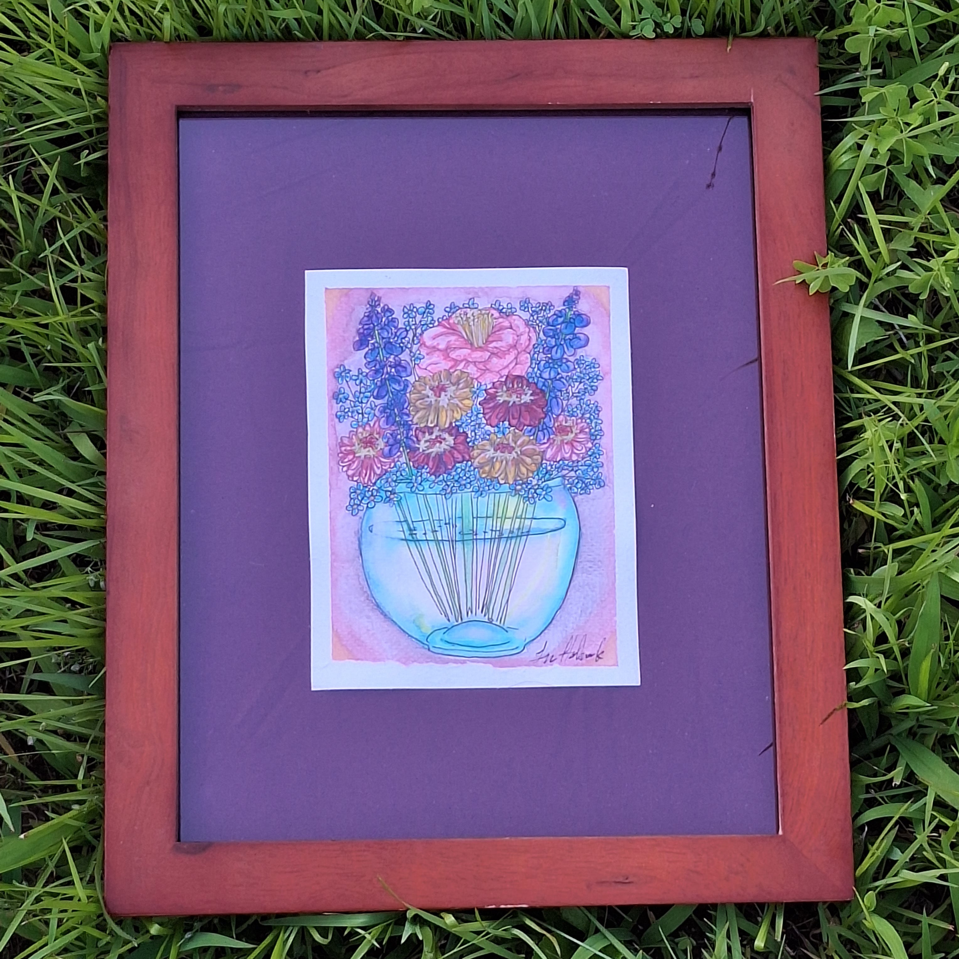 Original - "Distance" - Framed Watercolor