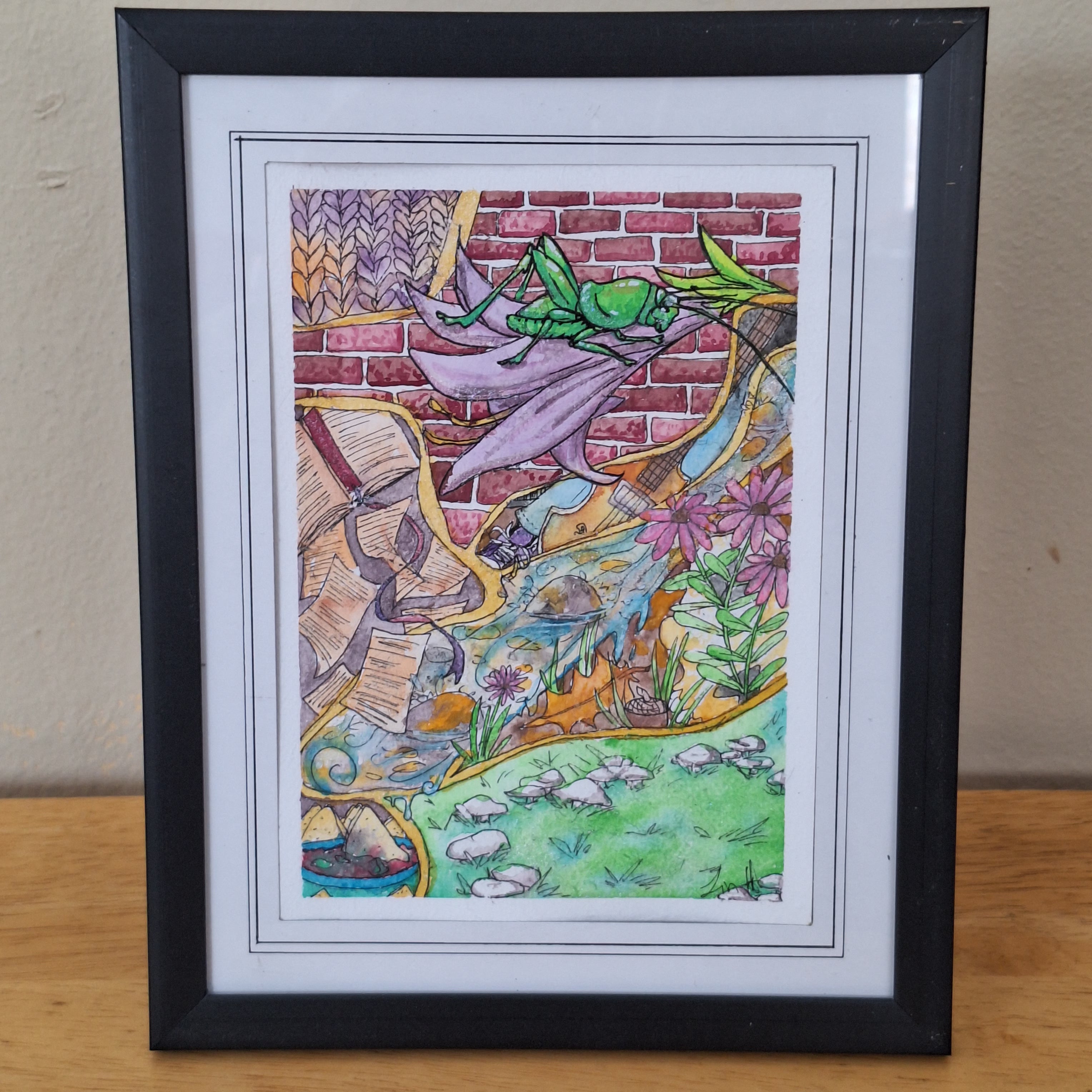 Original - Slice Showcase - Framed Watercolor