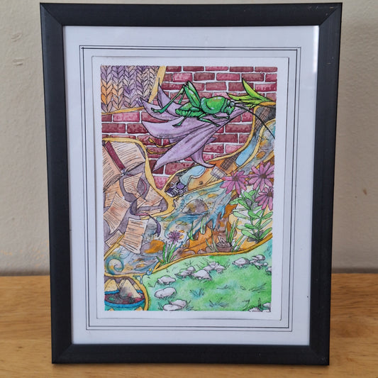 Original - Slice Showcase - Framed Watercolor