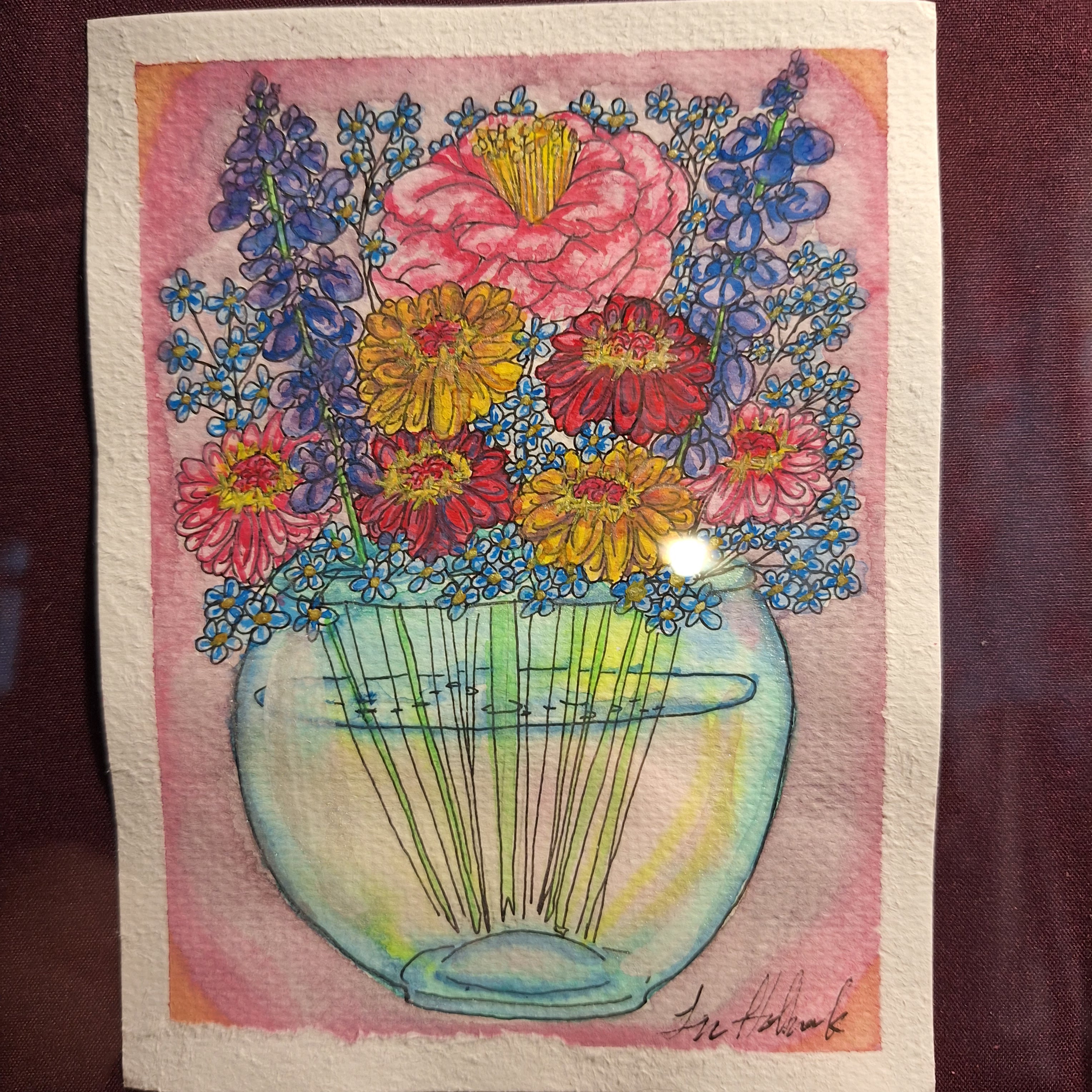 Original - "Distance" - Framed Watercolor