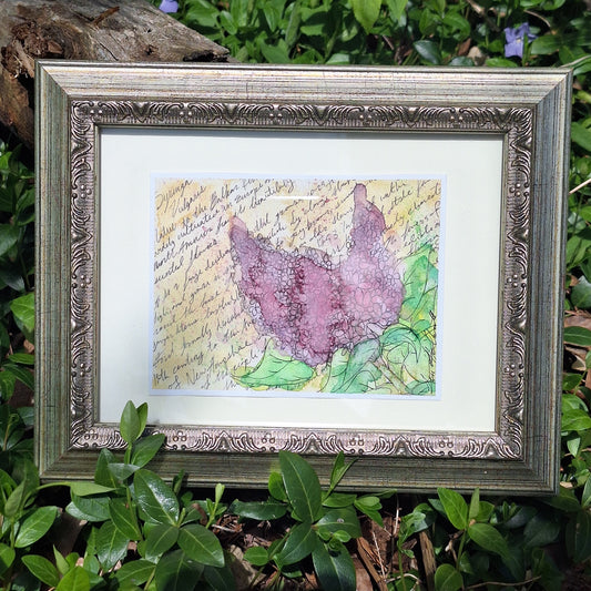 Original - Vintage Lilac - Framed Watercolor on Paper